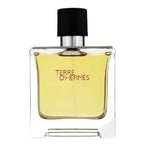 Perfume bottle of Terre d'Hermes on a white background