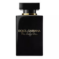 Black Dolce & Gabbana perfume bottle on a white background