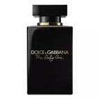 Black Dolce & Gabbana perfume bottle on a white background