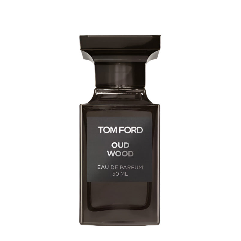 Tom Ford Oud Wood perfume bottle on a white background