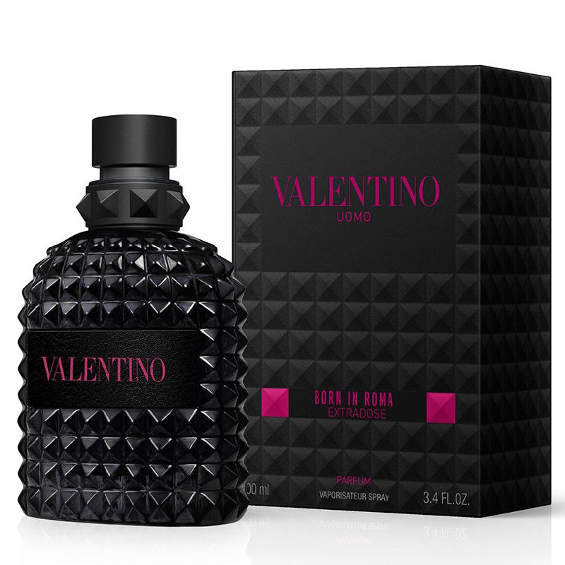 Valentino perfume bottle and packaging on a white background