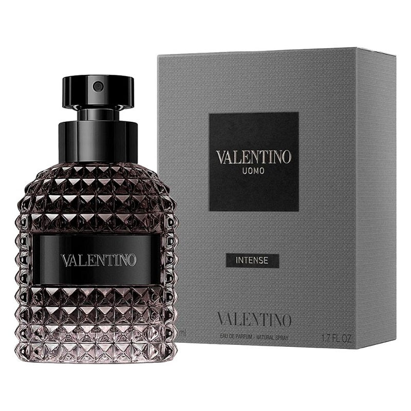 Valentino perfume bottle and packaging on a white background