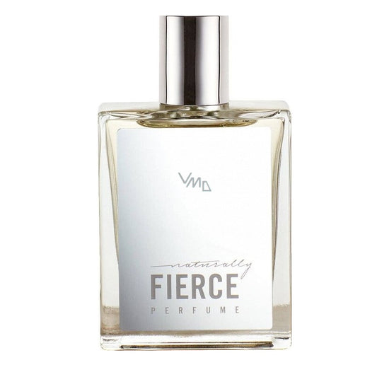 A Abercrombie & Fitch 100ml eau de parfum bottle with the label 'Naturally Fierce Perfume'.