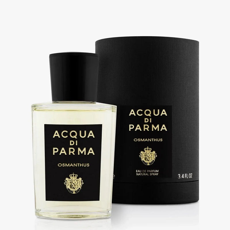 Packaging and Bottle of Acqua Di Parma Omanthus on white background