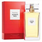 Elizabeth Arden Always Red Eau de Toilette spray bottle and packaging box.