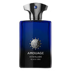 Amouage Interlude Black Iris perfume bottle on a white background