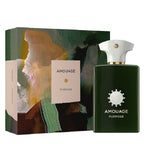 Amouage Purpose perfume bottle and packaging on a white background