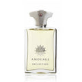 A bottle of Amouage Reflection Man eau de parfum with a clear, yellow liquid visible and the label displaying the product name and brand.