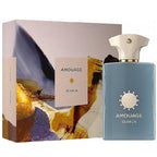 Amouage Search Eau De Parfum product image showing the perfume bottle and packaging box with a multicolor design.