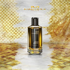 Mancera Aoud Orchid perfume bottle on a decorative background
