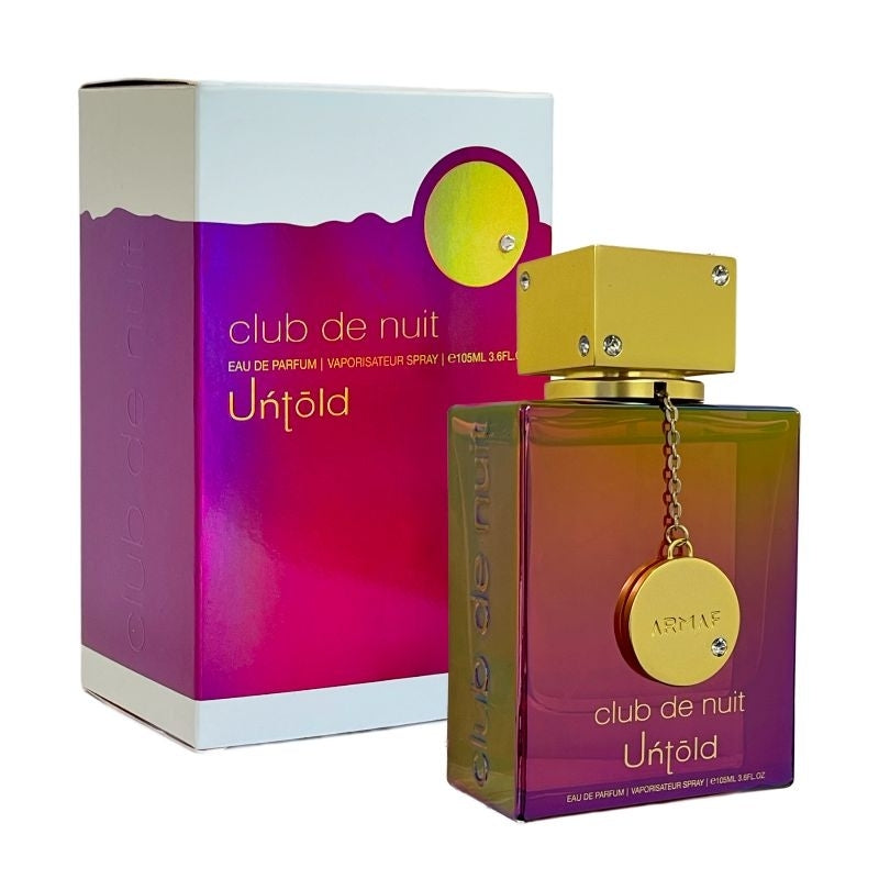 Armaf Club de Nuit Untold perfume bottle and packaging on a white background