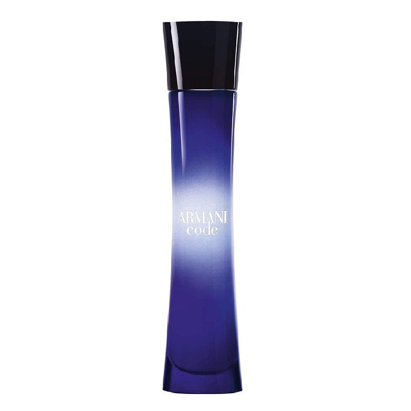 Armani Code perfume bottle on a white background