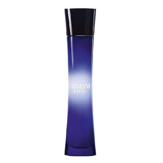 Armani Code blue bottle on white background