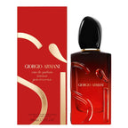 Giorgio Armani perfume bottle and packaging on a white background