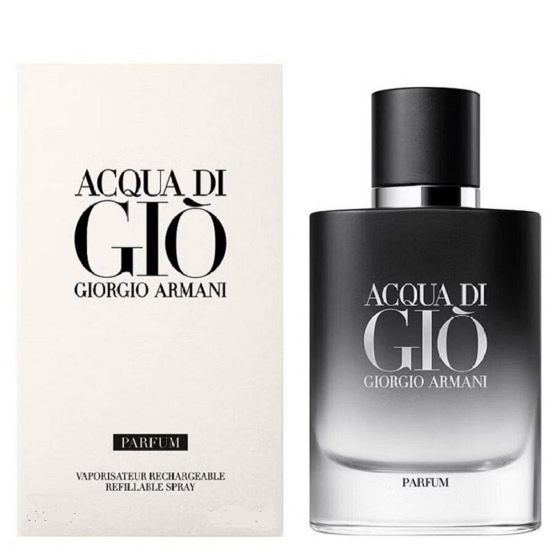 Acqua di Giò by Giorgio Armani perfume bottle and packaging on a white background