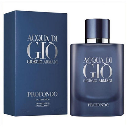 Giorgio Armani Acqua di Giò Profondo perfume bottle and packaging on a white background