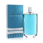 Azzaro Chrome Legend Eau de Toilette spray bottle next to its packaging box.