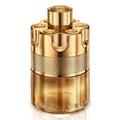 Gold Azzaro perfume bottle on a white background