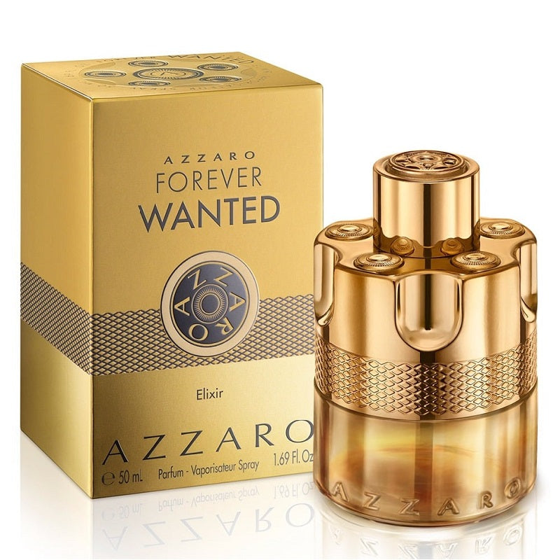 Azzaro Forever Wanted perfume bottle and packaging on a white background