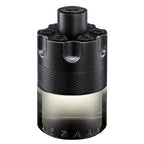 Black Azzaro cologne bottle on a white background