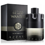 Azzaro The Most Wanted perfume bottle and packaging on a white background