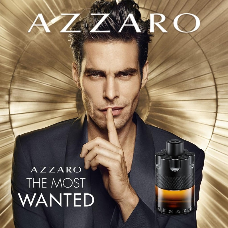 Man wearing Azzaro The Most Wanted Parfum in a sophisticated evening setting