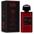 Bdk Parfums Rouge Smoking Extrait perfume bottle and its black packaging box with red text, shown on a white background.