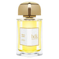 Perfume bottle with gold cap and 'bdk parfums' label on a white background