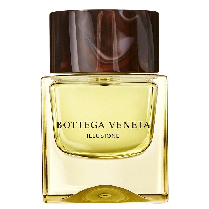 Bottega Veneta Illusione perfume bottle on a white background