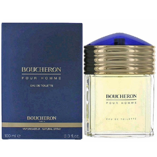 Boucheron Pour Homme 100ml Eau de Toilette bottle with presentation box on a white background.