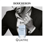 Man wearing Boucheron Quatre Pour Homme in a refined, modern setting