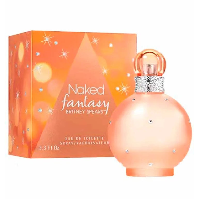 Britney Spears Naked Fantasy perfume bottle and packaging on a white background