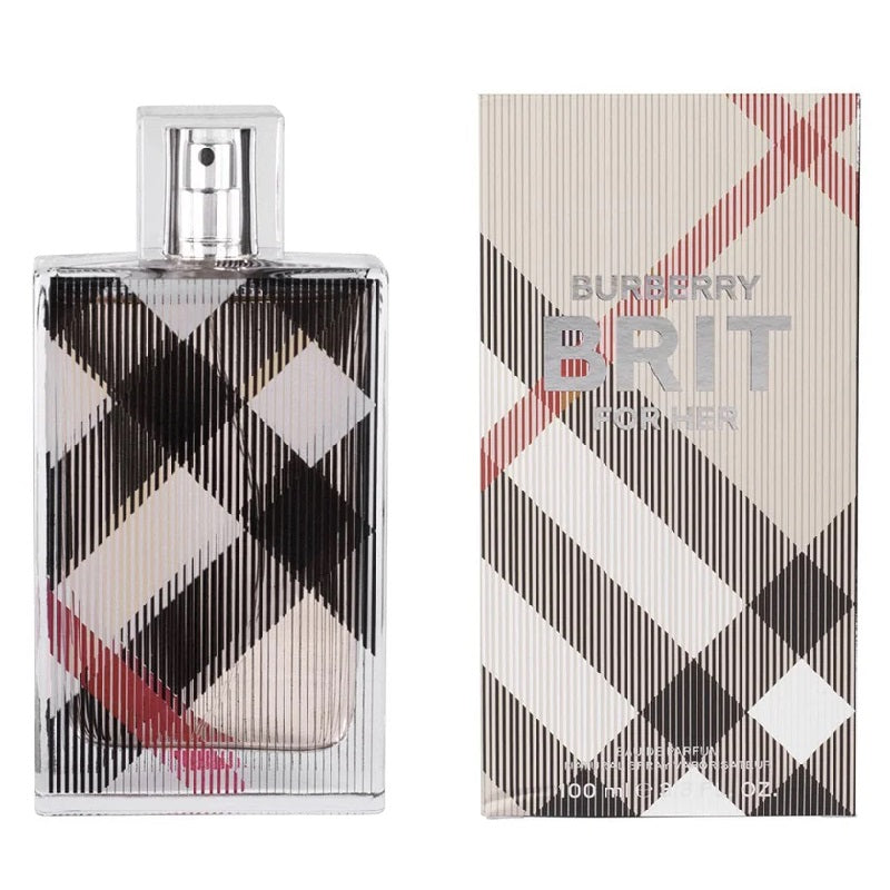 Perfume bottle and packaging with plaid design