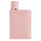 Pink Burberry perfume bottle on a white background