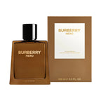 Burberry Hero Eau de Parfum bottle next to its packaging, with the brand and product name displayed prominently.