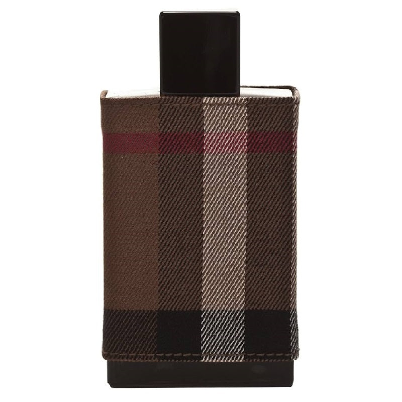 Bottle of Burberry London Fabric (100ml) Eau de Toilette with a checkered design