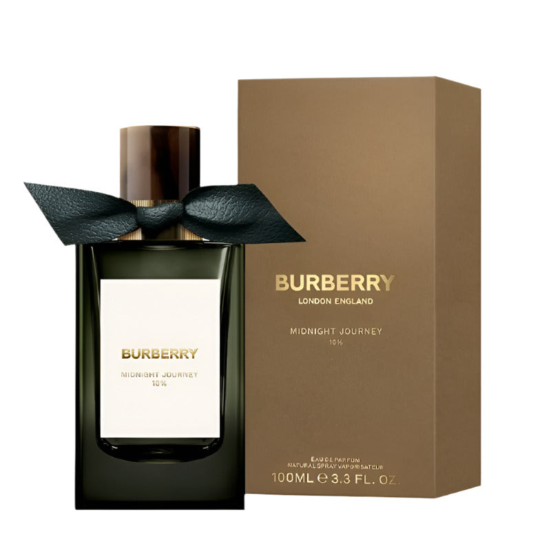 Burberry perfume bottle with packaging on a white background