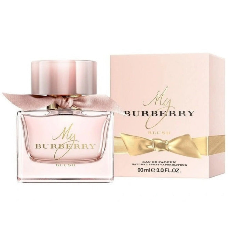 Burberry My Blush perfume bottle and packaging on a white background