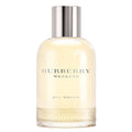 Bottle of Burberry Weekend Eau de Parfum for women with a clear, golden liquid visible and the label displaying the product name.