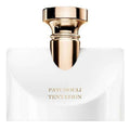 Perfume bottle with gold cap labeled 'Patchouli Tentation' on a white background