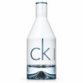 Calvin Klein CK IN2U Him 100ml Eau de Toilette distinctive white sculptural bottle with clear glass base, minimalist CK branding and contemporary detailing on a clean white background