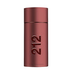 Bottle of 212 Sexy Men Eau de Toilette by Carolina Herrera, with a red tinted glass design and prominent '212' branding.