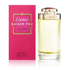 Cartier Baiser Fou perfume bottle and packaging on a white background