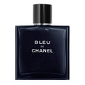 Bleu de Chanel perfume bottle on a white background