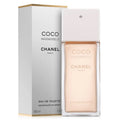 Chanel Coco Mademoiselle perfume bottle and packaging on a white background