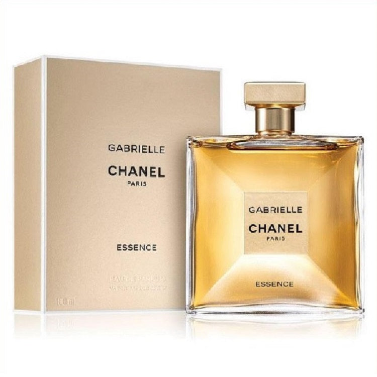 Chanel Gabrielle Essence perfume bottle and packaging on a white background