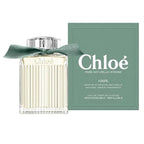 Chloe perfume bottle with green ribbon and packaging on a white background