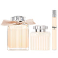 Chloe perfume set with three bottles on a white background