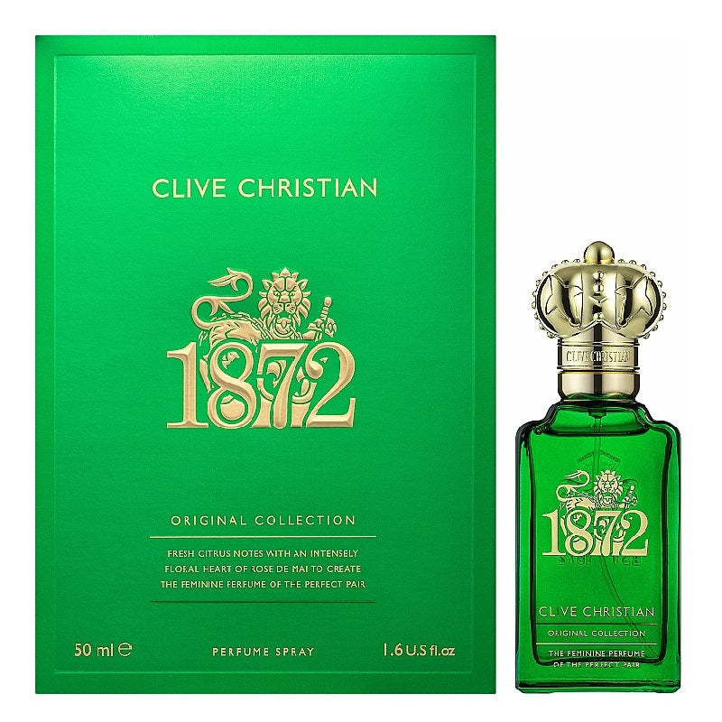 Clive Christian 1872 perfume bottle and packaging on a white background
