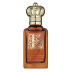 A bottle of Clive Christian E Gourmande Oriental Eau de Parfum with a brown tint and decorative design on the label.